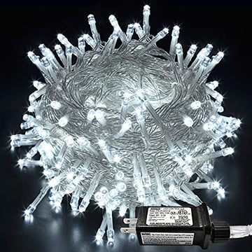 JMEXSUSS 33ft 100 LED Blue Lights for Christmas Tree Decor, 8 Modes Blue  Christmas Lights Indoor Outdoor Waterproof Plug in, Clear Wire Blue Fairy  String Lights for Tree, Xmas, Party, Garden