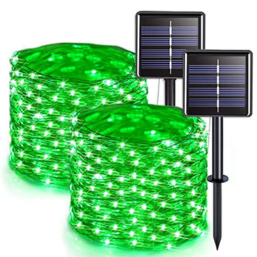 JMEXSUSS 2 Pack Solar String Lights 8 Modes 100 LED 33ft Solar Powered –  exsuss