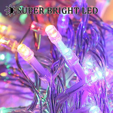 33Ft 100 LED Blue Lights for Christmas Tree Decor, 8 Modes Blue Christmas  Lights
